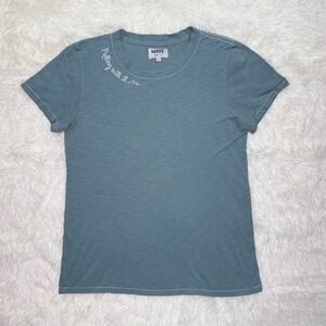 MATE LA Rolling With It Tee Shirt Women's Size S/M Green‎